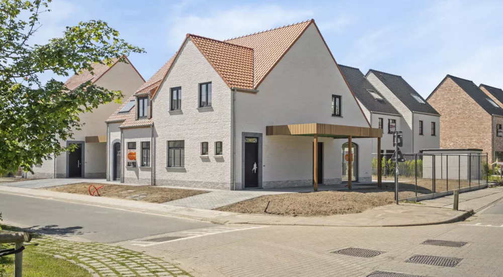 Afgewerkte nieuwbouwwoningen te Jabbeke